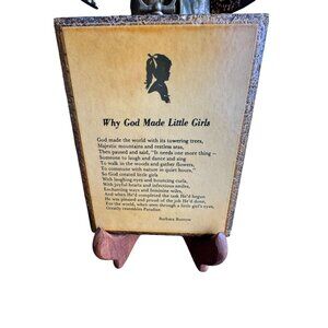 Vintage Heart Beats Plaque "Why God Made Little Girls" By Barbara Burrow